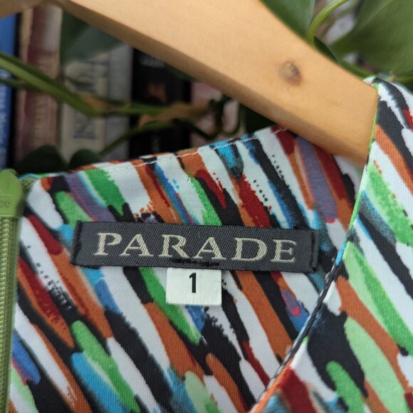 Patterned artsy Parade dress, Size Small - Picture 3 of 4